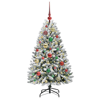 Albero di Natale artificiale con 150 LED Verde e Bianco 120 cm