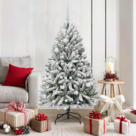 Albero di Natale artificiale con 150 LED Verde e Bianco 150 cm | homemem39