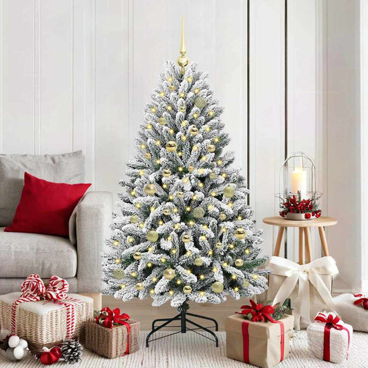 Albero di Natale artificiale con 150 LED Verde e Bianco 150 cm | homemem39
