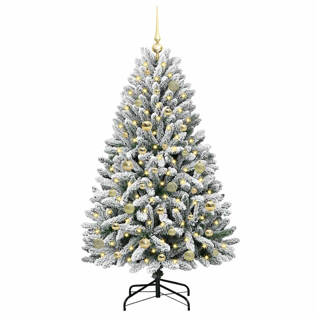 Albero di Natale artificiale con 150 LED Verde e Bianco 150 cm