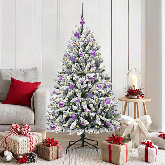 Albero di Natale artificiale con 150 LED Verde e Bianco 150 cm | homemem39