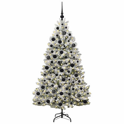 Albero di Natale artificiale con 300 LED Verde e Bianco 180 cm
