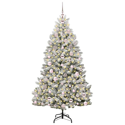 Albero di Natale artificiale con 300 LED Verde e Bianco 180 cm