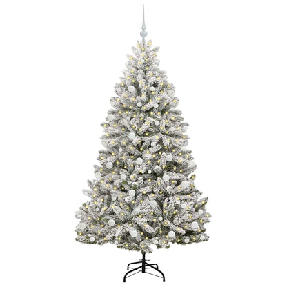 Albero di Natale artificiale con 300 LED Verde e Bianco 180 cm