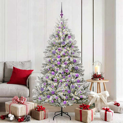 Albero di Natale artificiale con 300 LED Verde e Bianco 180 cm