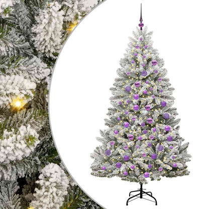 Albero di Natale artificiale con 300 LED Verde e Bianco 180 cm
