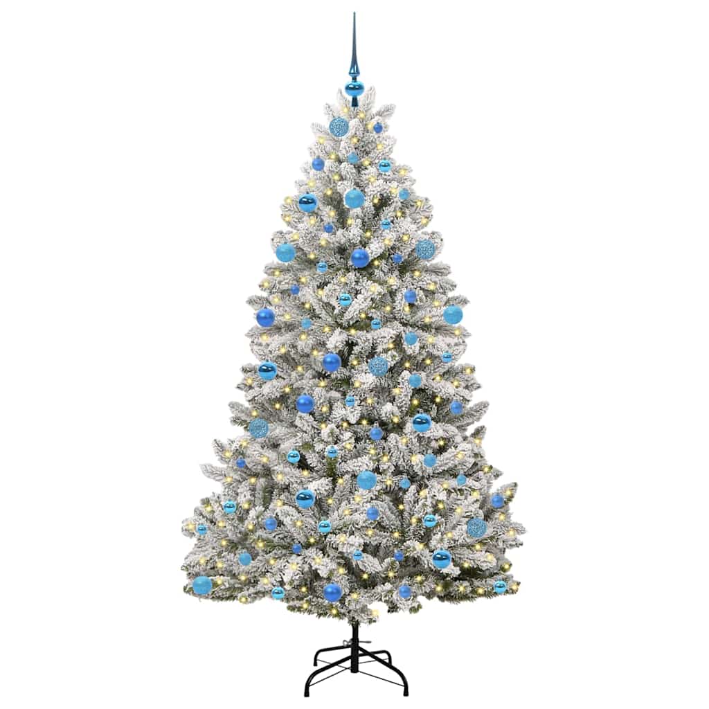Albero di Natale artificiale con 300 LED Verde e Bianco 180 cm