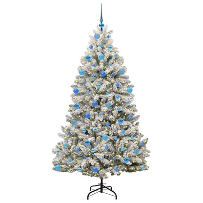 Albero di Natale artificiale con 300 LED Verde e Bianco 180 cm
