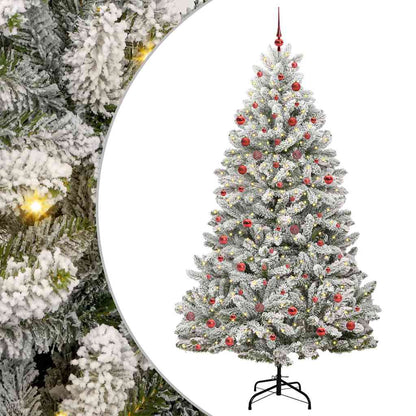 Albero di Natale artificiale con 300 LED Verde e Bianco 210 cm