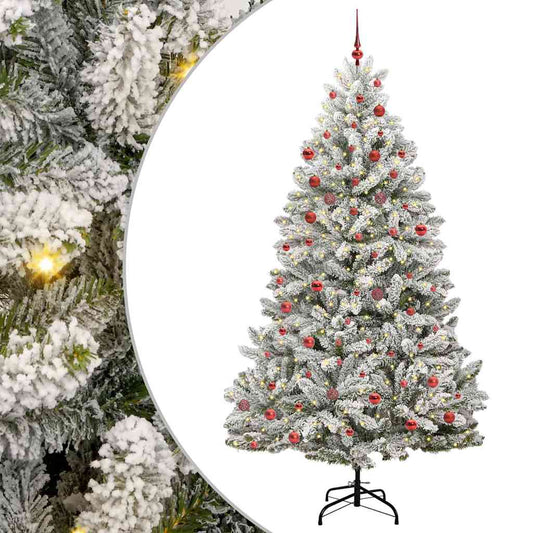 Albero di Natale artificiale con 300 LED Verde e Bianco 210 cm | homemem39