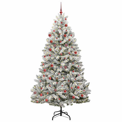 Albero di Natale artificiale con 300 LED Verde e Bianco 210 cm