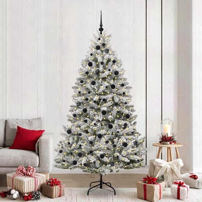 Albero di Natale artificiale con 300 LED Verde e Bianco 210 cm