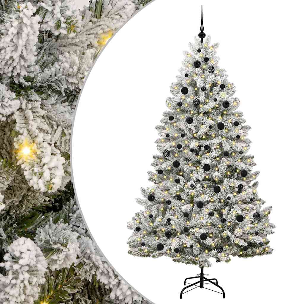 Albero di Natale artificiale con 300 LED Verde e Bianco 210 cm