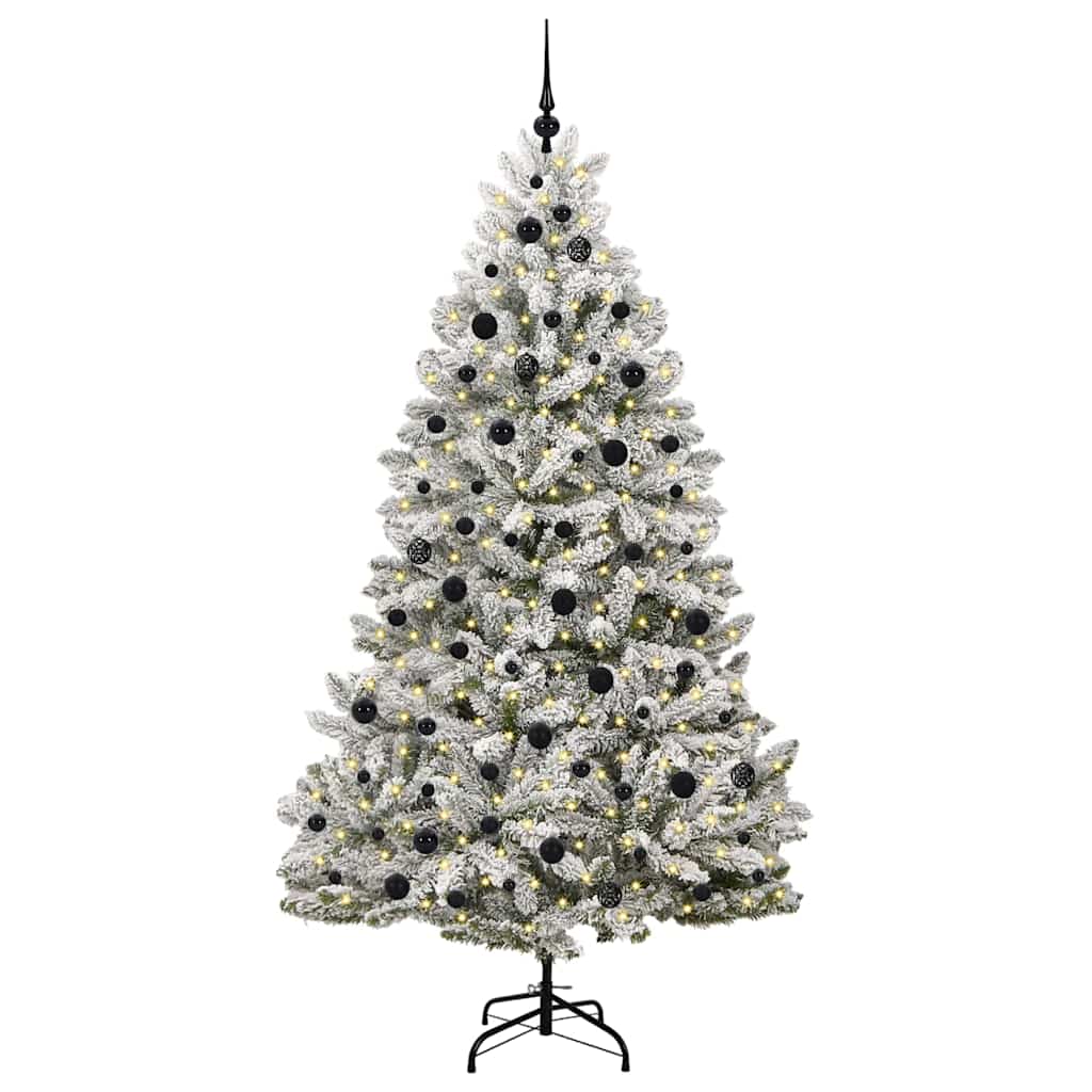 Albero di Natale artificiale con 300 LED Verde e Bianco 210 cm