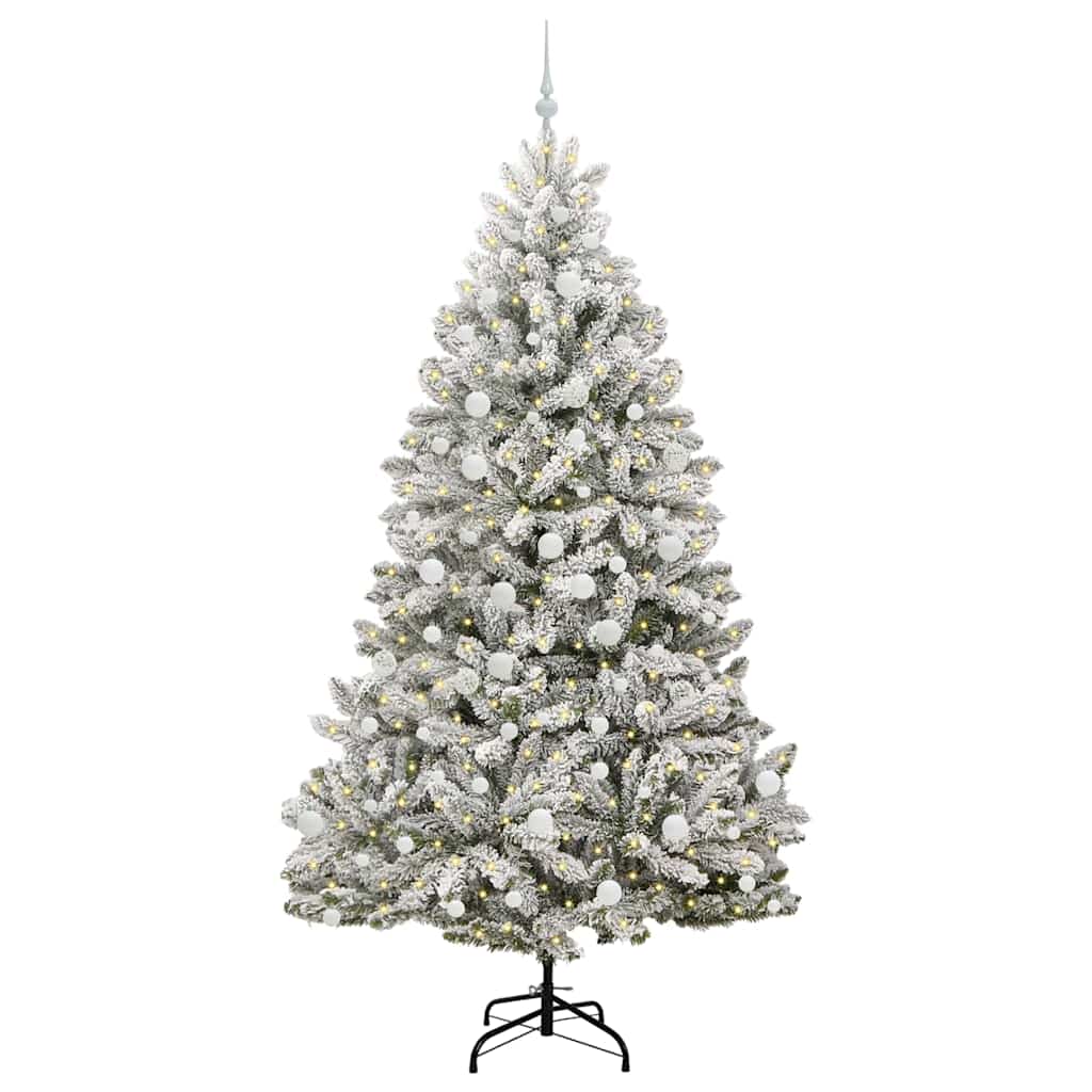 Albero di Natale artificiale con 300 LED Verde e Bianco 210 cm