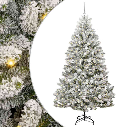 Albero di Natale artificiale con 300 LED Verde e Bianco 210 cm | homemem39