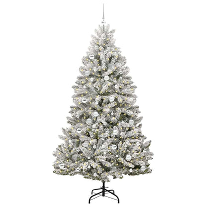 Albero di Natale artificiale con 300 LED Verde e Bianco 210 cm | homemem39