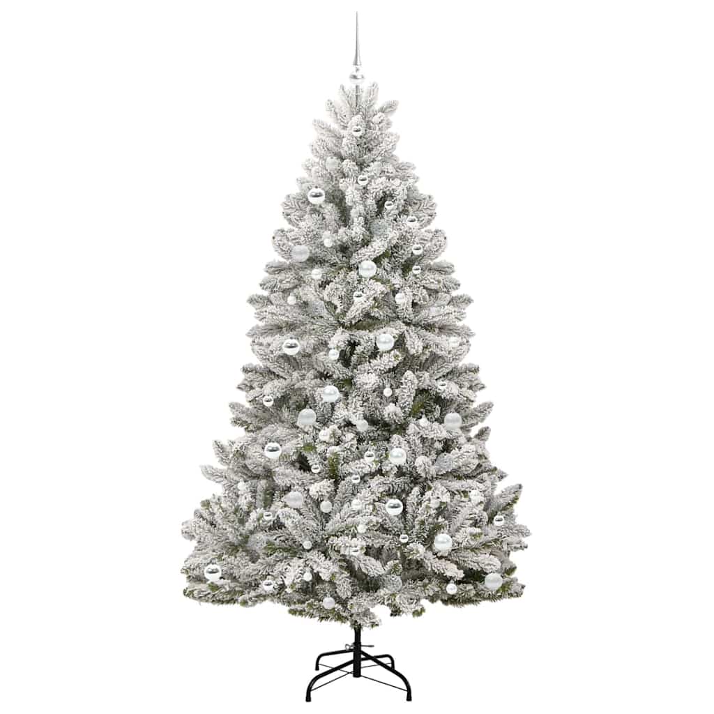 Albero di Natale artificiale con 300 LED Verde e Bianco 210 cm | homemem39