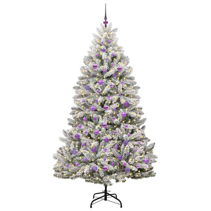 Albero di Natale artificiale con 300 LED Verde e Bianco 210 cm