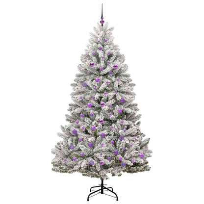 Albero di Natale artificiale con 300 LED Verde e Bianco 210 cm