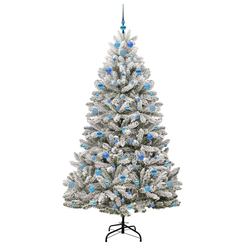 Albero di Natale artificiale con 300 LED Verde e Bianco 210 cm