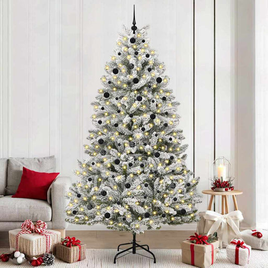 Albero di Natale artificiale con 300 LED Verde e Bianco 240 cm | homemem39