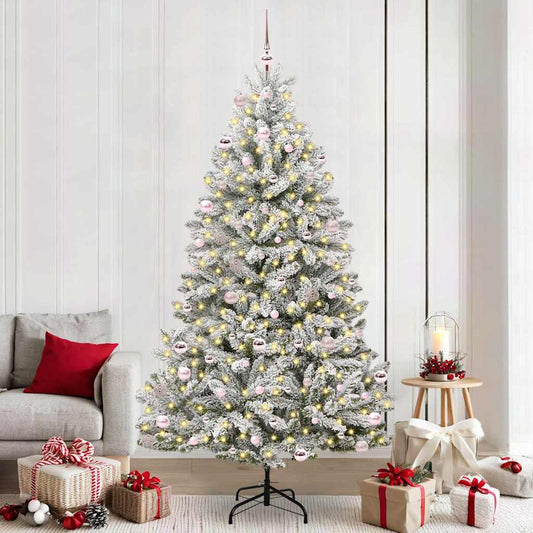 Albero di Natale artificiale con 300 LED Verde e Bianco 240 cm | homemem39
