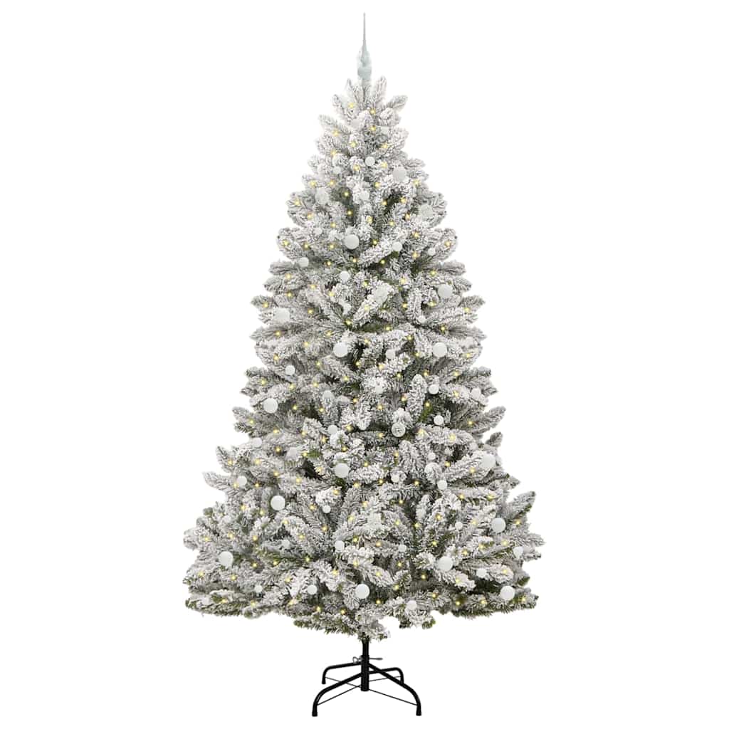 Albero di Natale artificiale con 300 LED Verde e Bianco 240 cm