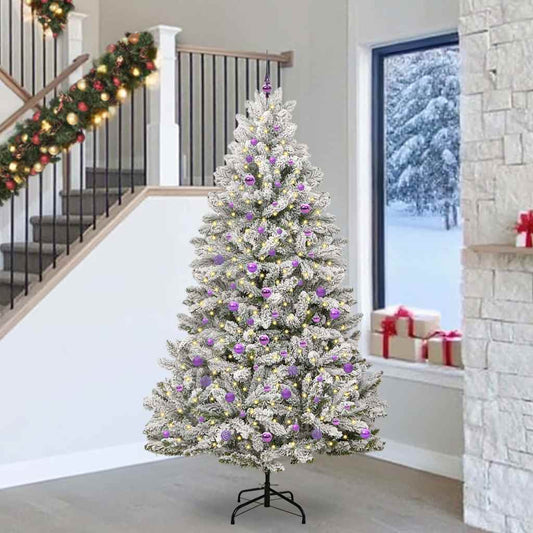 Albero di Natale artificiale con 300 LED Verde e Bianco 240 cm | homemem39