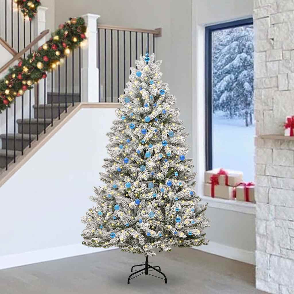 Albero di Natale artificiale con 300 LED Verde e Bianco 240 cm