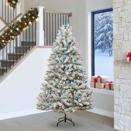 Albero di Natale artificiale con 300 LED Verde e Bianco 240 cm | homemem39