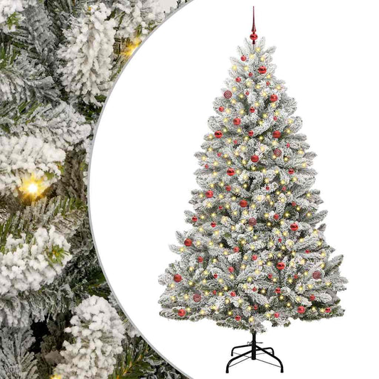 Albero di Natale artificiale con 300 LED Verde e Bianco 270 cm | homemem39