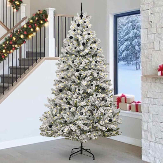 Albero di Natale artificiale con 300 LED Verde e Bianco 270 cm | homemem39