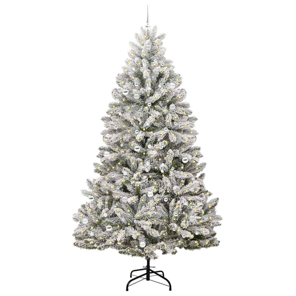 Albero di Natale artificiale con 300 LED Verde e Bianco 270 cm | homemem39