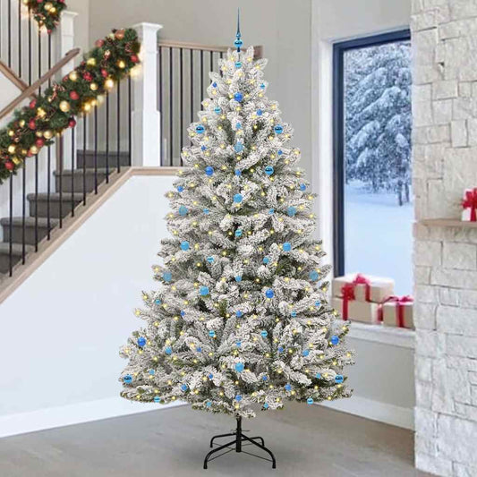 Albero di Natale artificiale con 300 LED Verde e Bianco 270 cm | homemem39