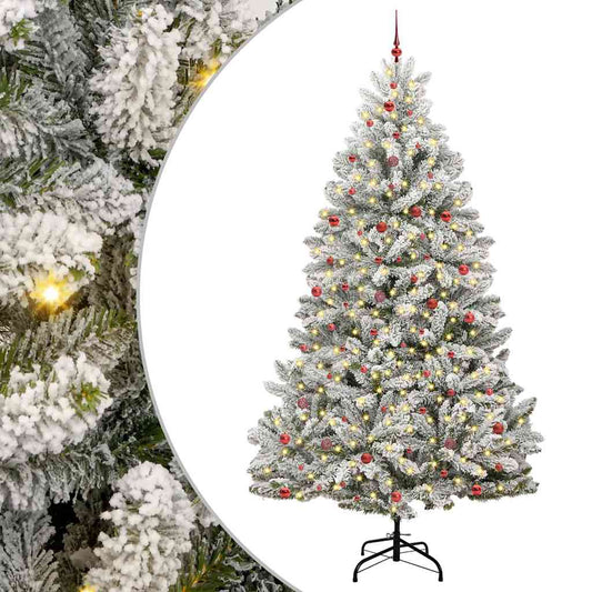 Albero di Natale artificiale con 300 LED Verde e Bianco 300 cm | homemem39