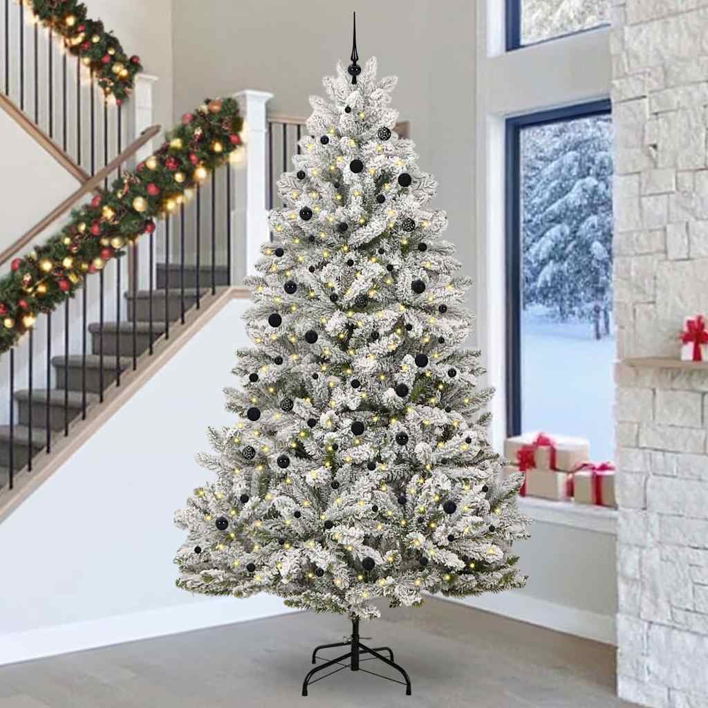 Albero di Natale artificiale con 300 LED Verde e Bianco 300 cm | homemem39