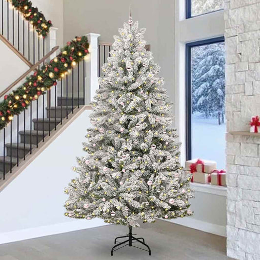 Albero di Natale artificiale con 300 LED Verde e Bianco 300 cm | homemem39