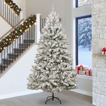 Albero di Natale artificiale con 300 LED Verde e Bianco 300 cm | homemem39