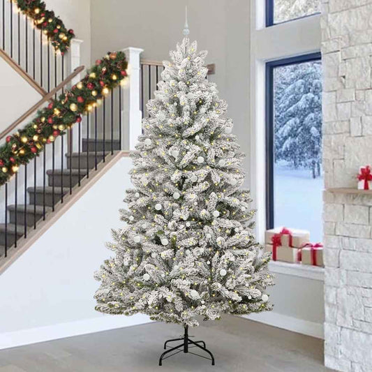 Albero di Natale artificiale con 300 LED Verde e Bianco 300 cm | homemem39