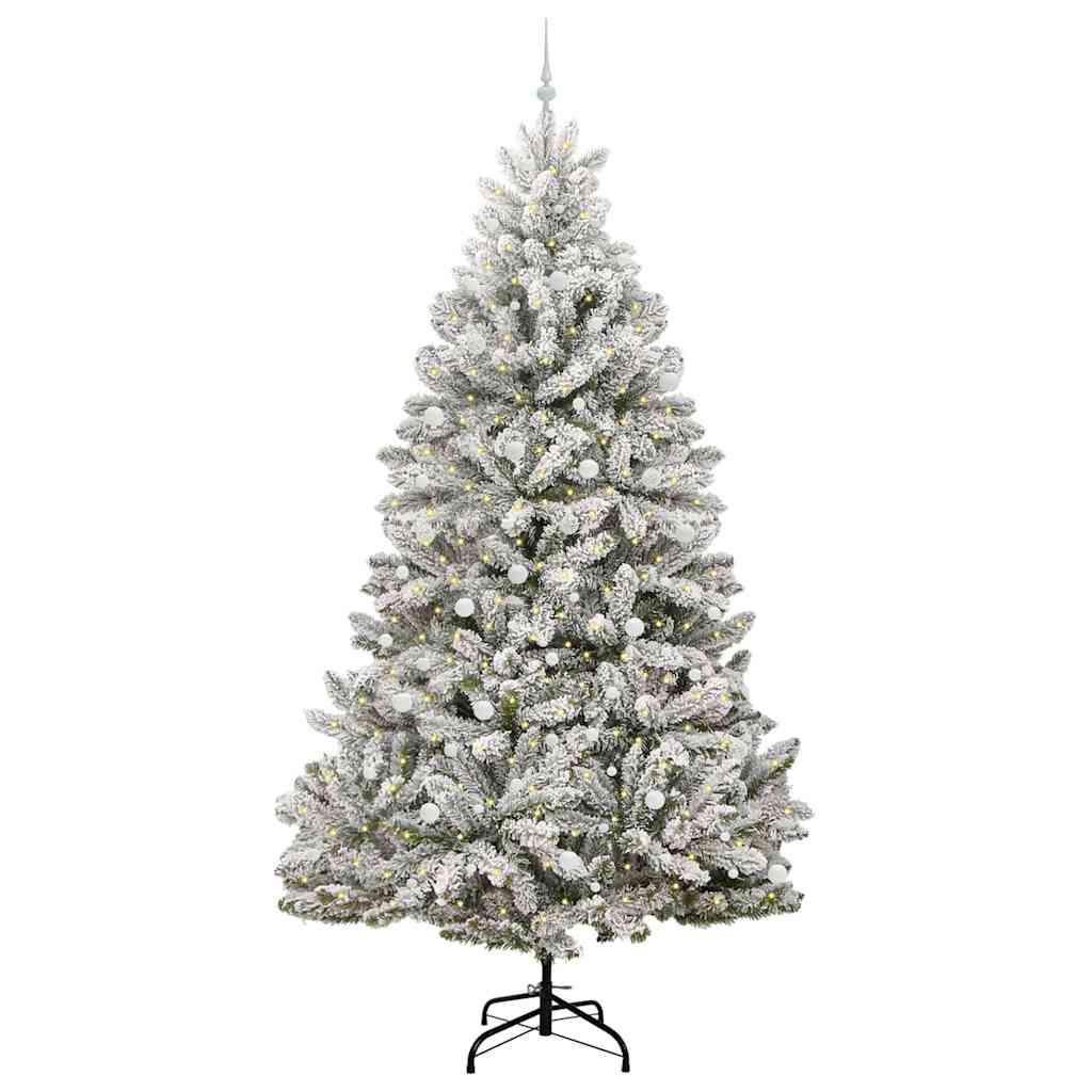 Albero di Natale artificiale con 300 LED Verde e Bianco 300 cm | homemem39