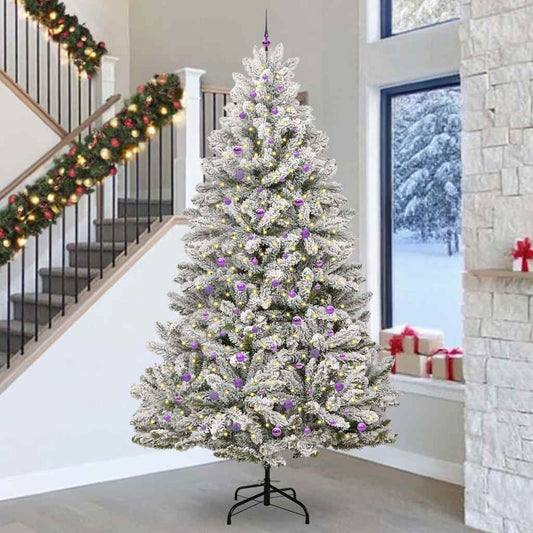 Albero di Natale artificiale con 300 LED Verde e Bianco 300 cm | homemem39