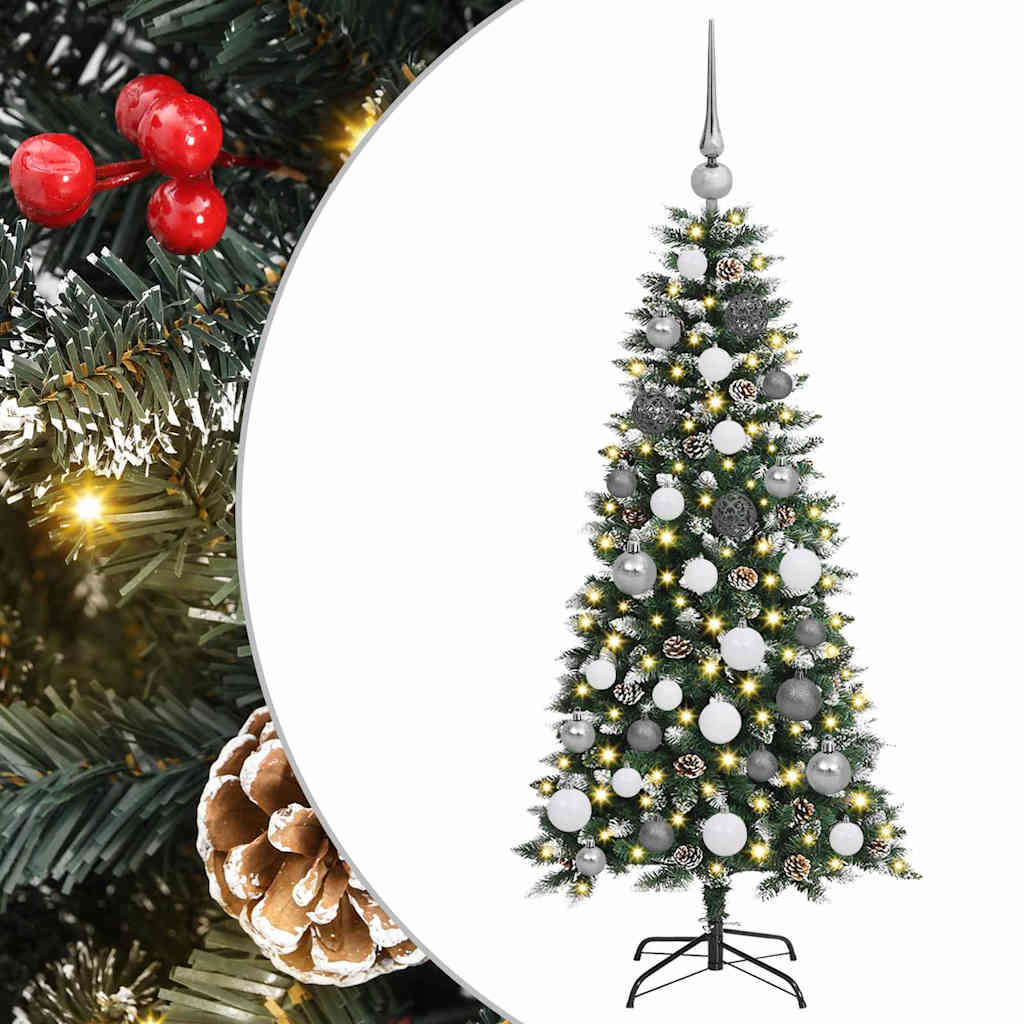 Albero di Natale artificiale con 150 LED Verde 120 cm | homemem39