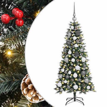 Albero di Natale artificiale con 150 LED Verde 120 cm | homemem39