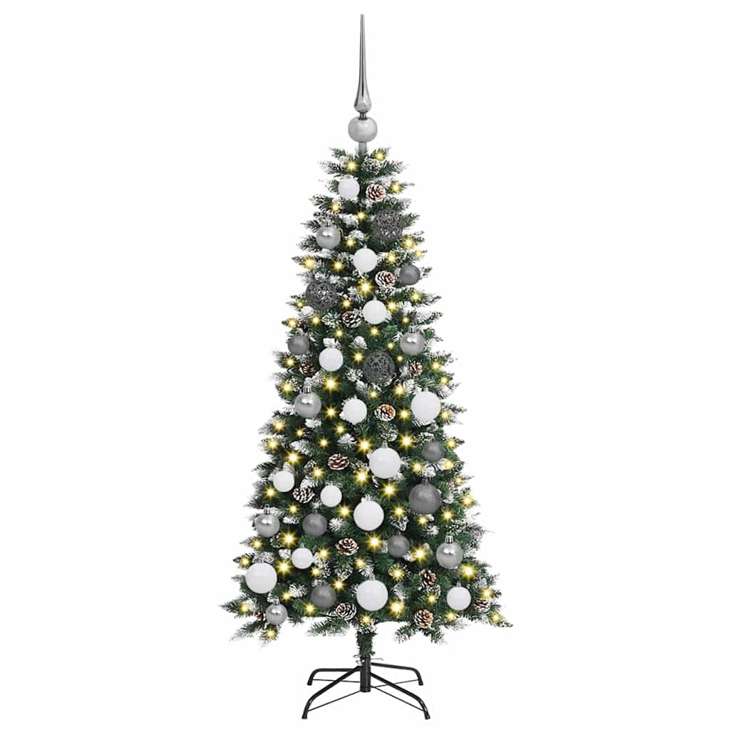 Albero di Natale artificiale con 150 LED Verde 120 cm | homemem39
