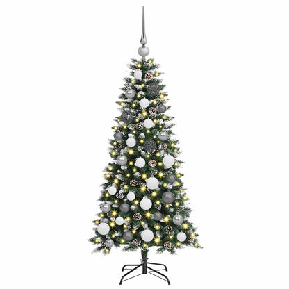 Albero di Natale artificiale con 150 LED Verde 120 cm | homemem39