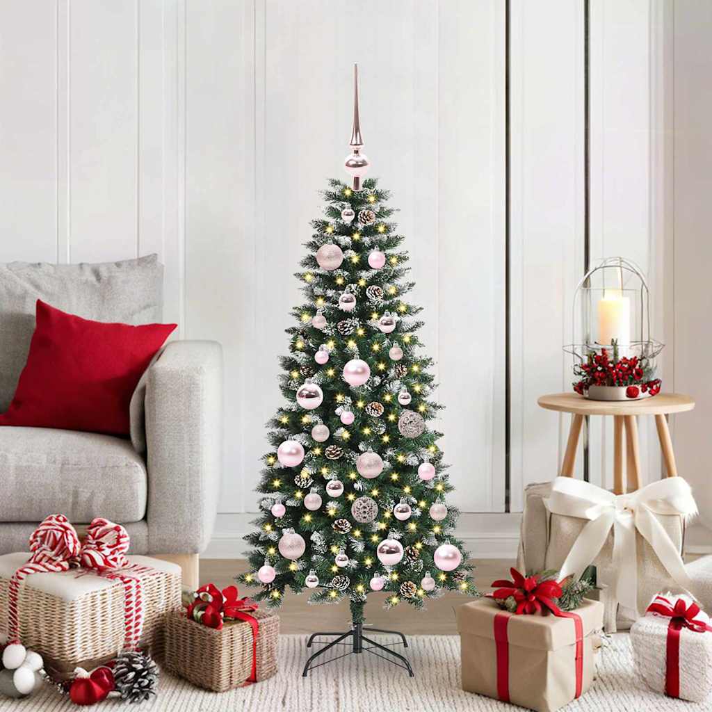 Albero di Natale artificiale con 150 LED Verde 120 cm | homemem39