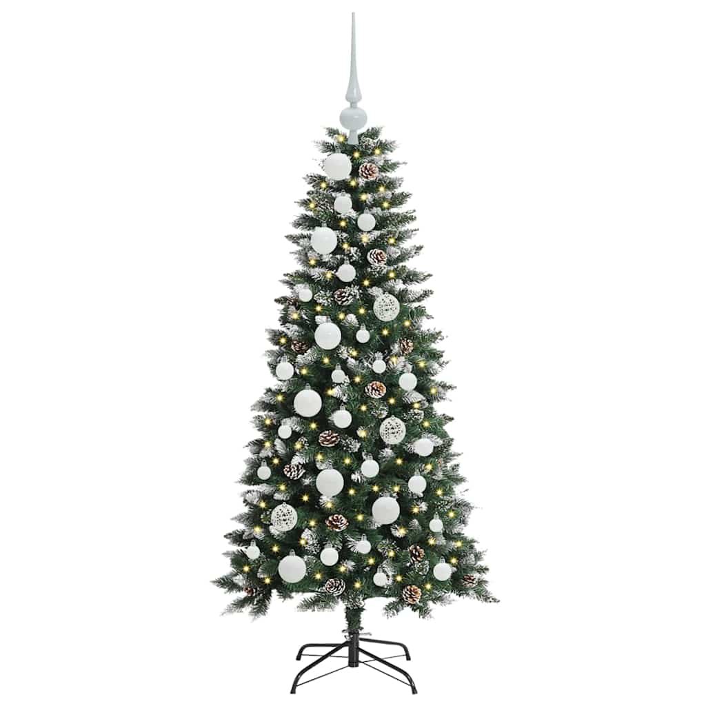 Albero di Natale artificiale con 150 LED Verde 120 cm | homemem39