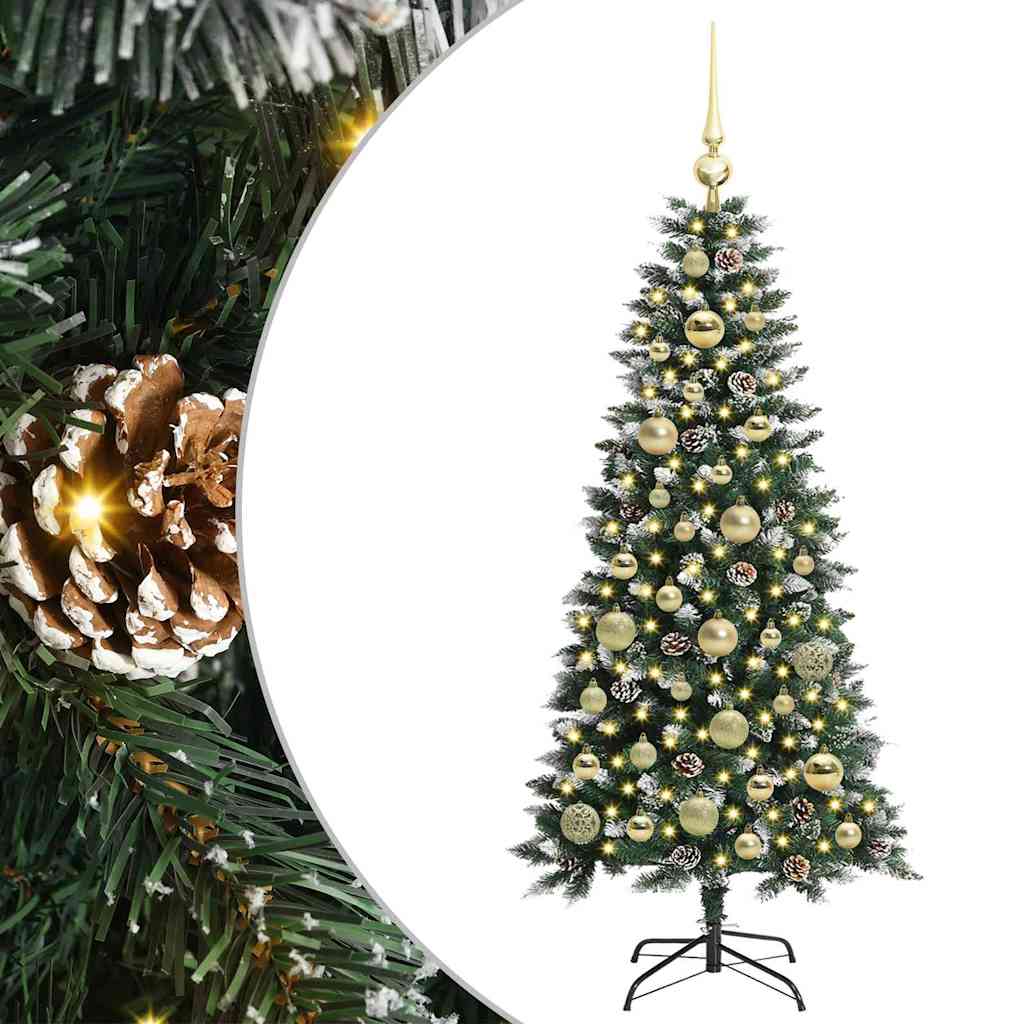 Albero di Natale artificiale con 150 LED Verde 120 cm