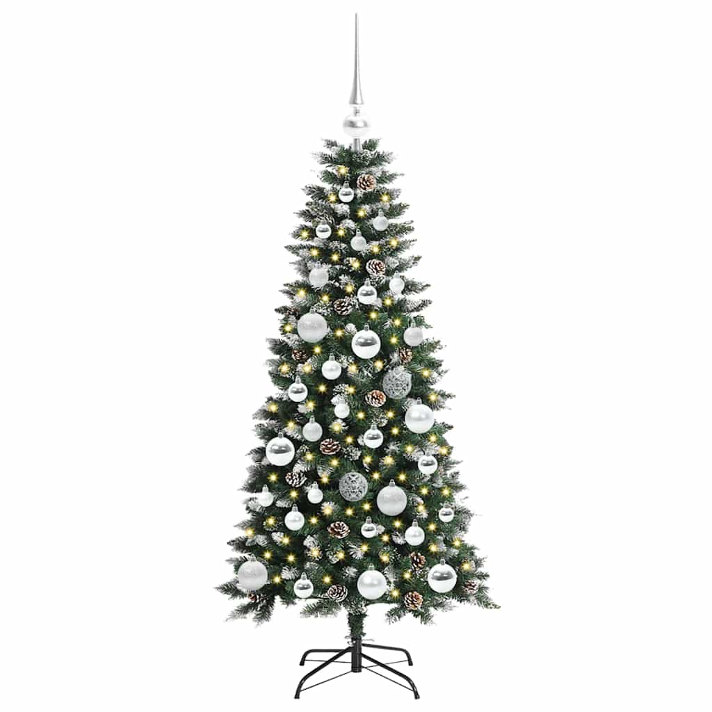 Albero di Natale artificiale con 150 LED Verde 120 cm | homemem39